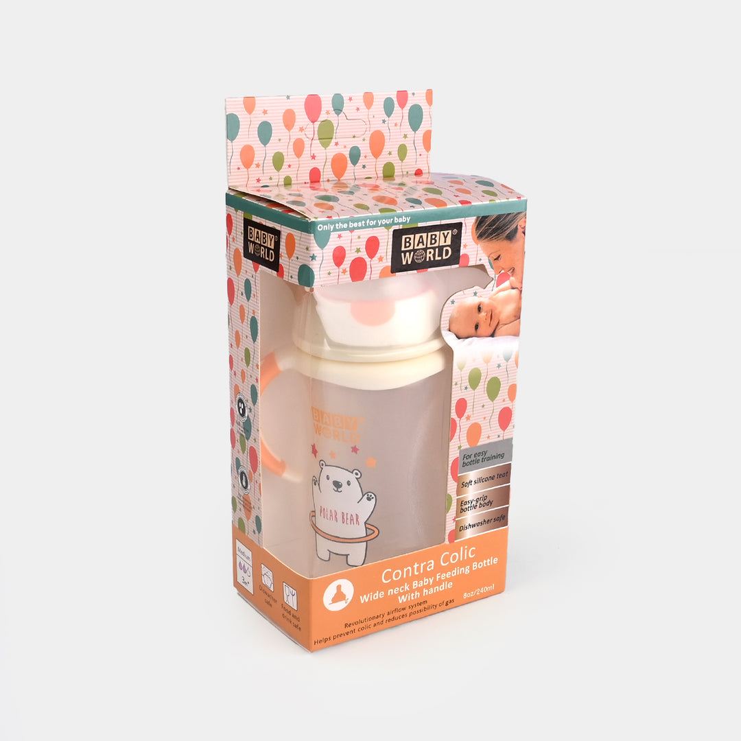 Wide Neck Feeder Bottle 8Oz 2049 White