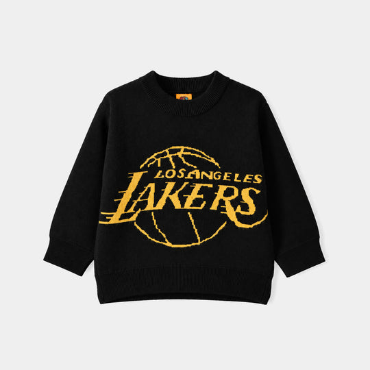 Boys Acrylic Sweater-Lakers-BLACK