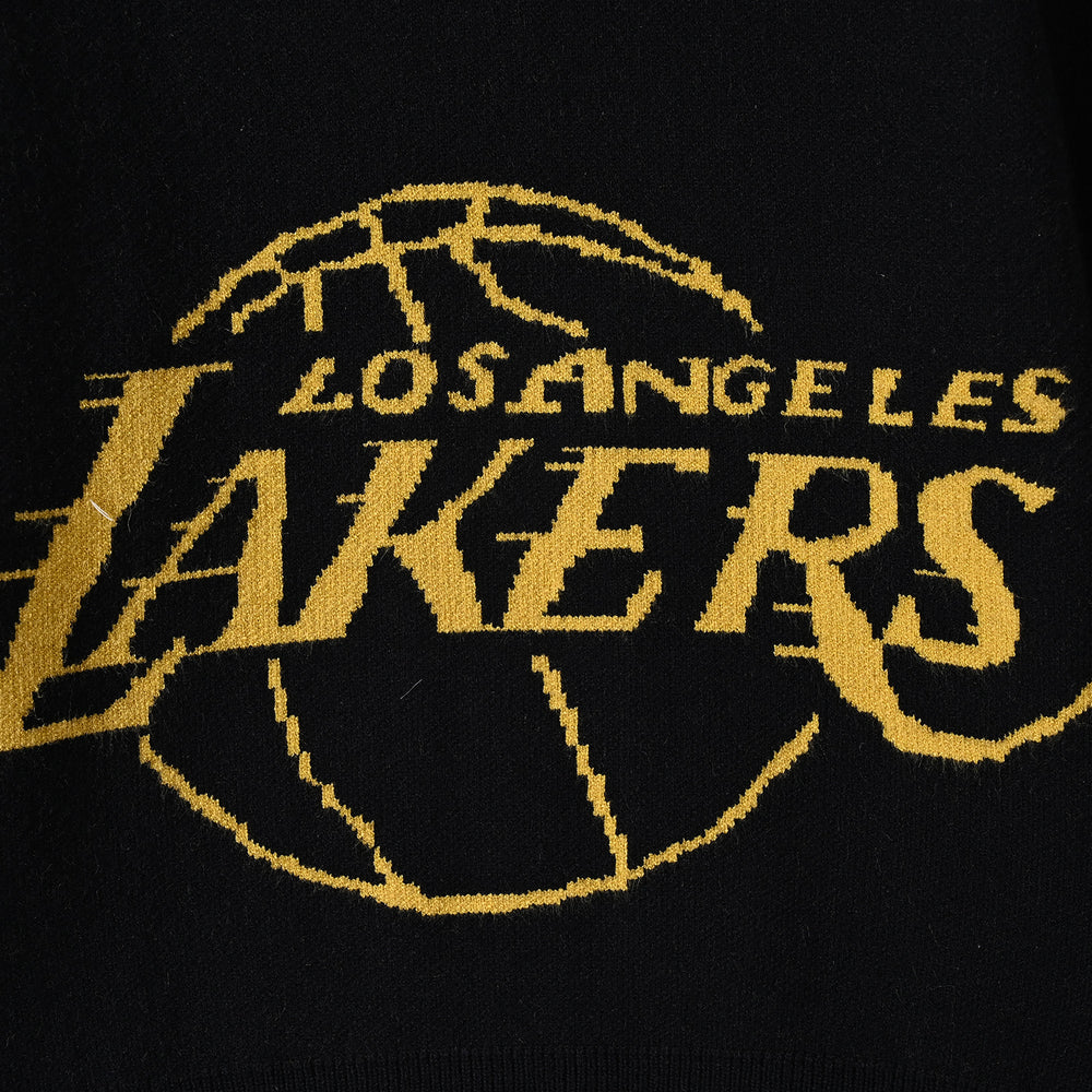 Boys Acrylic Sweater-Lakers-BLACK