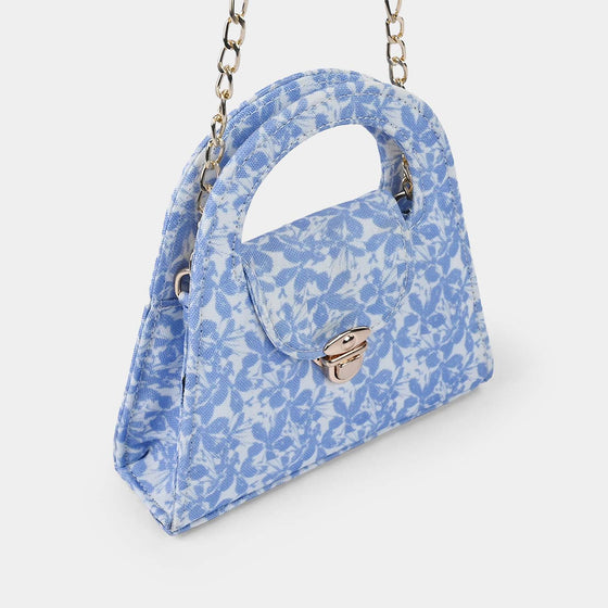 Kid's Fashion Hand Bag | Lavender Purple & White Floral