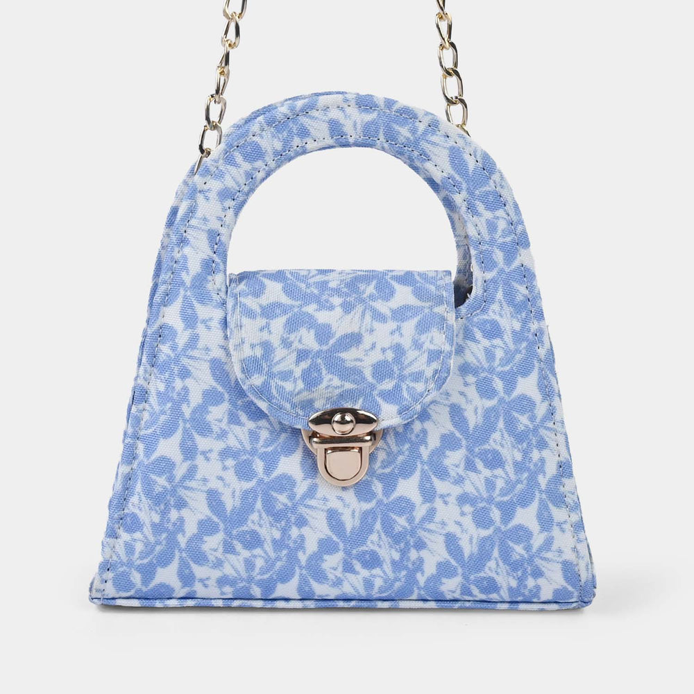 Kid's Fashion Hand Bag | Lavender Purple & White Floral