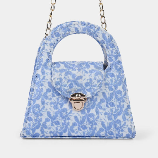 Kid's Fashion Hand Bag | Lavender Purple & White Floral