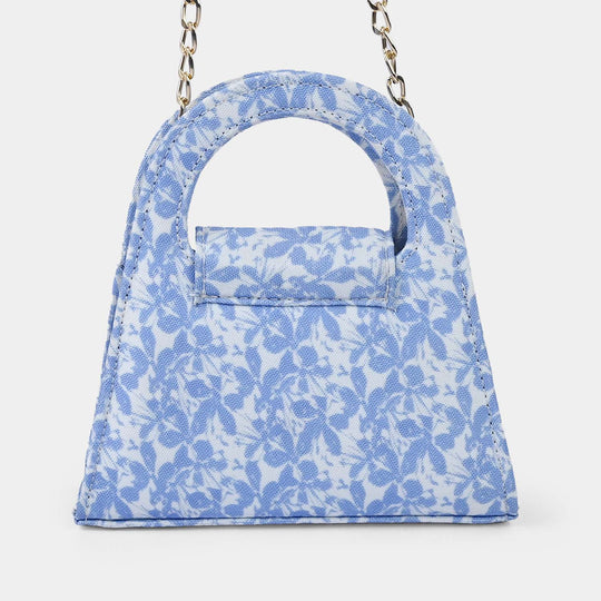 Kid's Fashion Hand Bag | Lavender Purple & White Floral