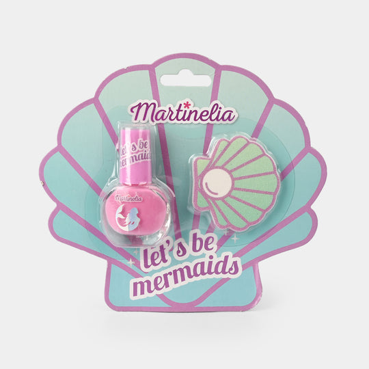 Let’s Be Mermaids – Pink Nail Polish & Shell Buffer Set
