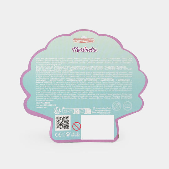 Let’s Be Mermaids – Pink Nail Polish & Shell Buffer Set