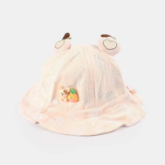 Baby Round Cap/Hat | 9M+ | Light Pink