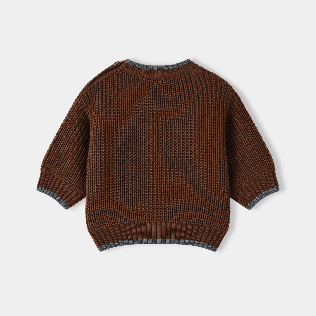 Infant Boys Acrylic Cord Set Roar-BROWN