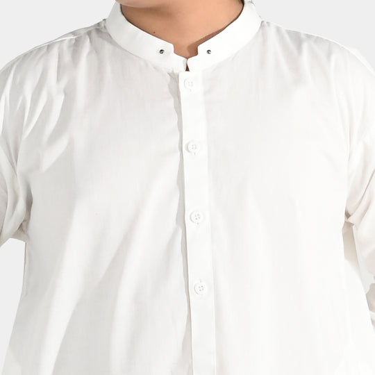 Boys Poly Viscose 2Piece Suit-Bright White