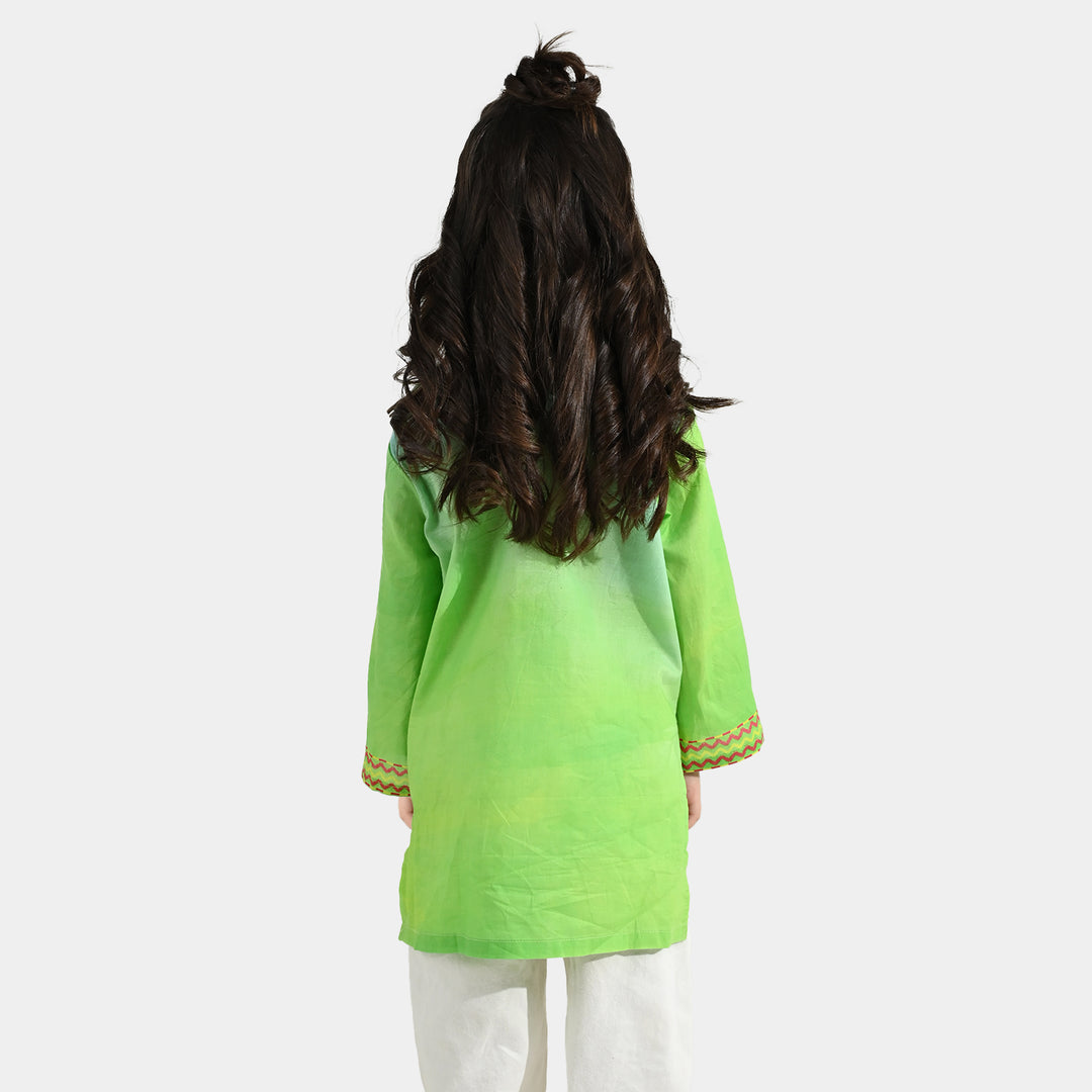 Girls Rang -E-Azadi Kurti – Green