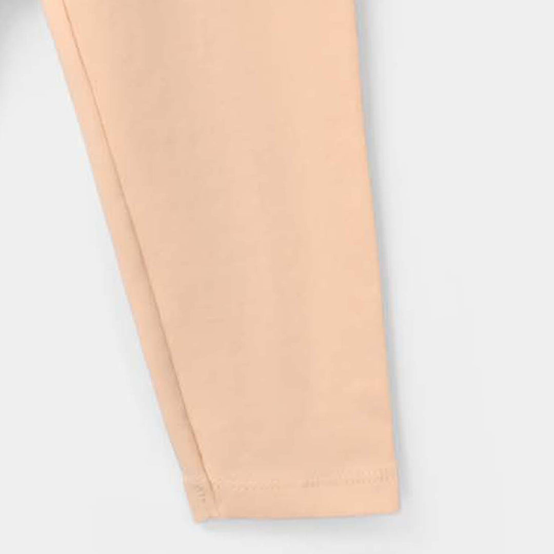 Infant Girls Lycra Jersey Tights - Camel