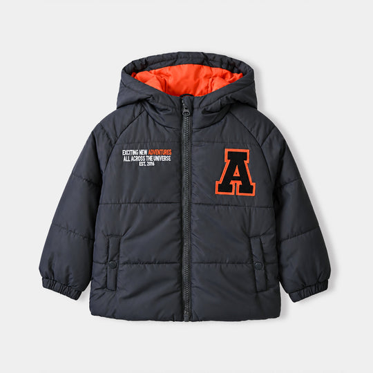 Boys Polyester Puffer Jacket New Adventures-GREY