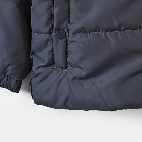 Boys Polyester Puffer Jacket New Adventures-GREY