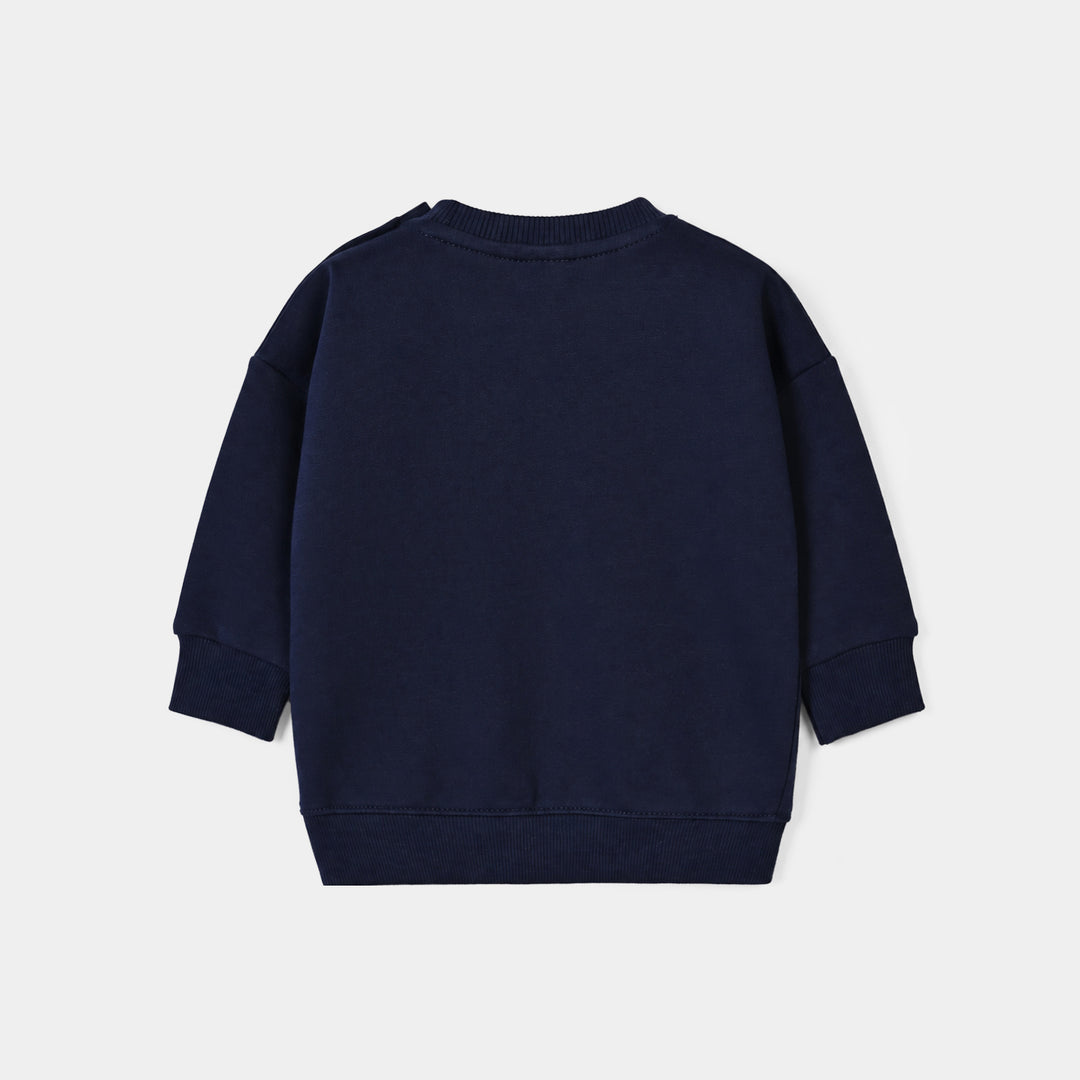 Infant Boys Cotton Terry Sweatshirt New York-NAVY