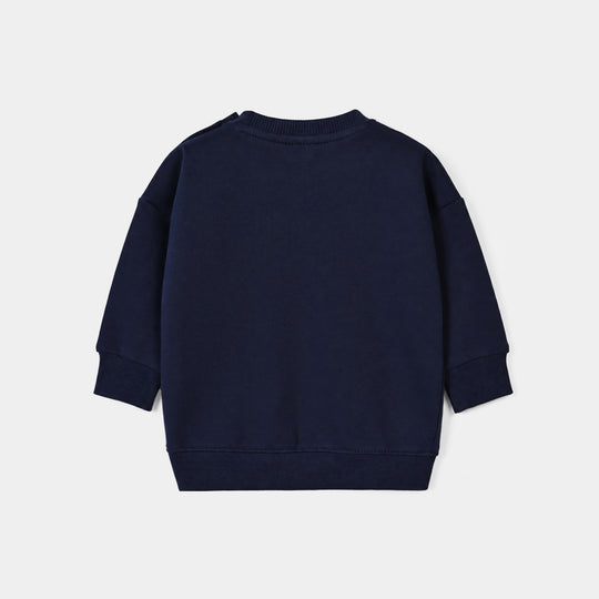 Infant Boys Cotton Terry Sweatshirt New York-NAVY