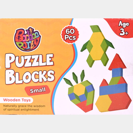 Wooden Puzzle Block Kids Educational Toy | 60PCs