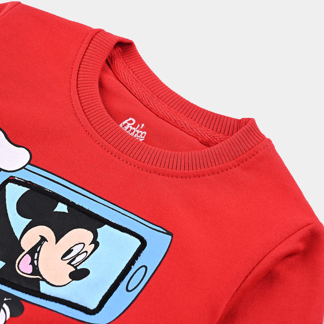 Infant Boys Cotton Terry Sweatshirt Character-H.R.Red