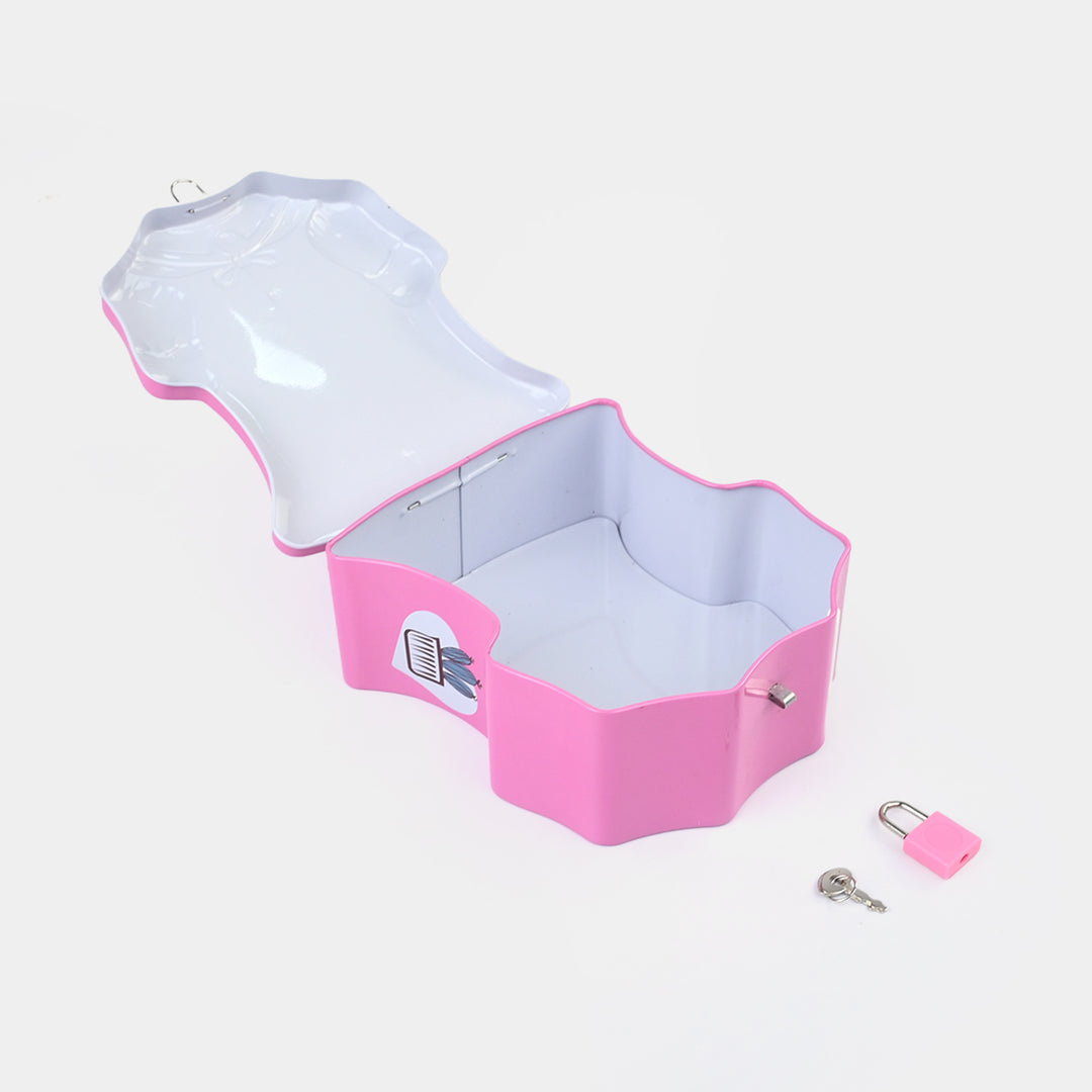 Metal Coin/Money Box with Lock For Kids
