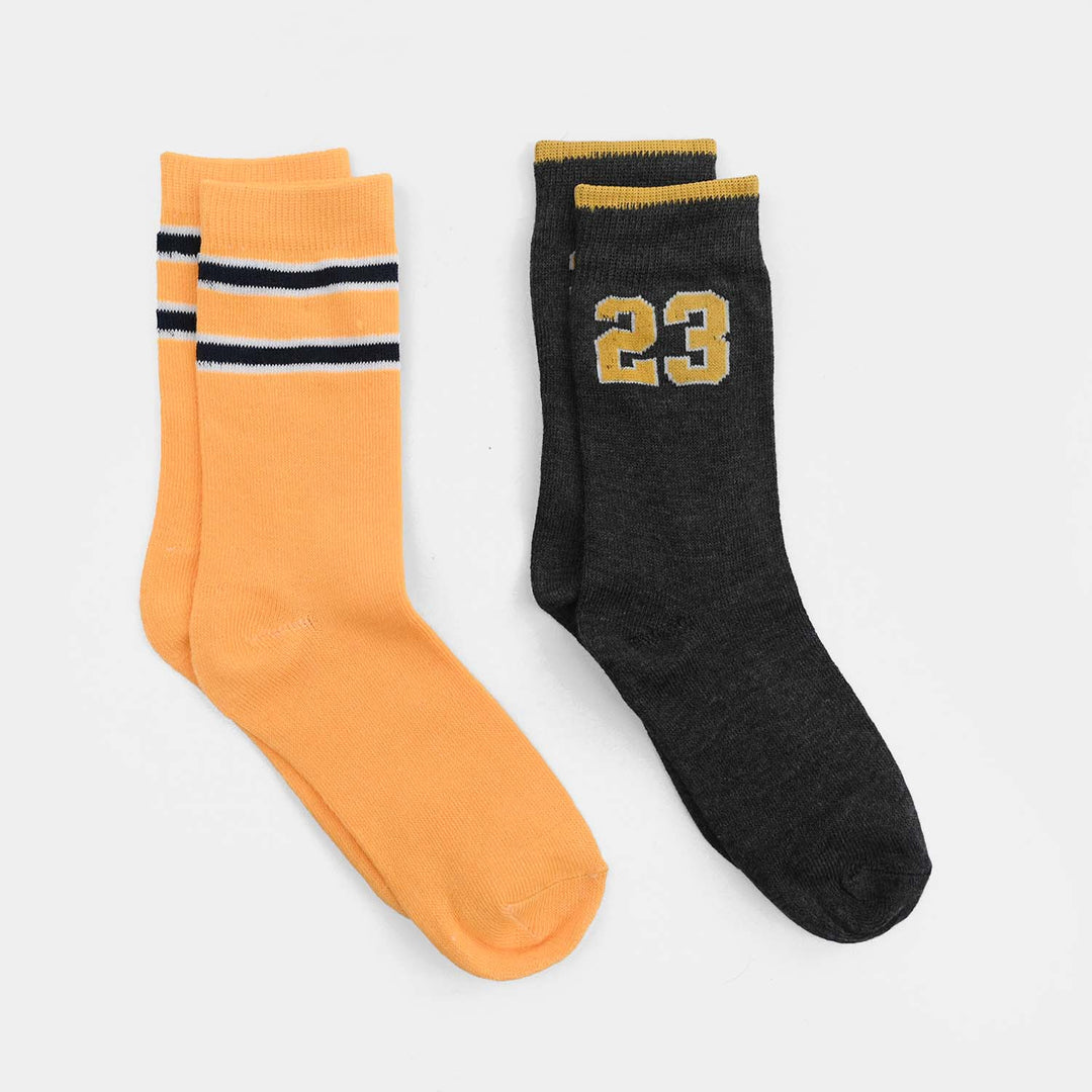 Boys Cotton Sock Pack of 2 NO-23-Yellow.Grey