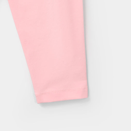 Infant Girls Lycra Jersey Tights - Candy Pink