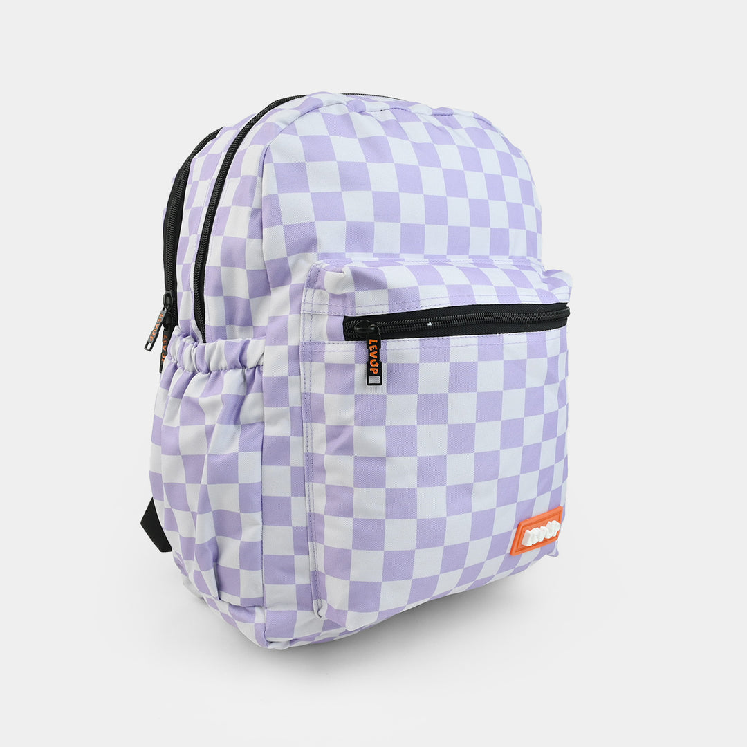Levup Lavender Checks Backpack