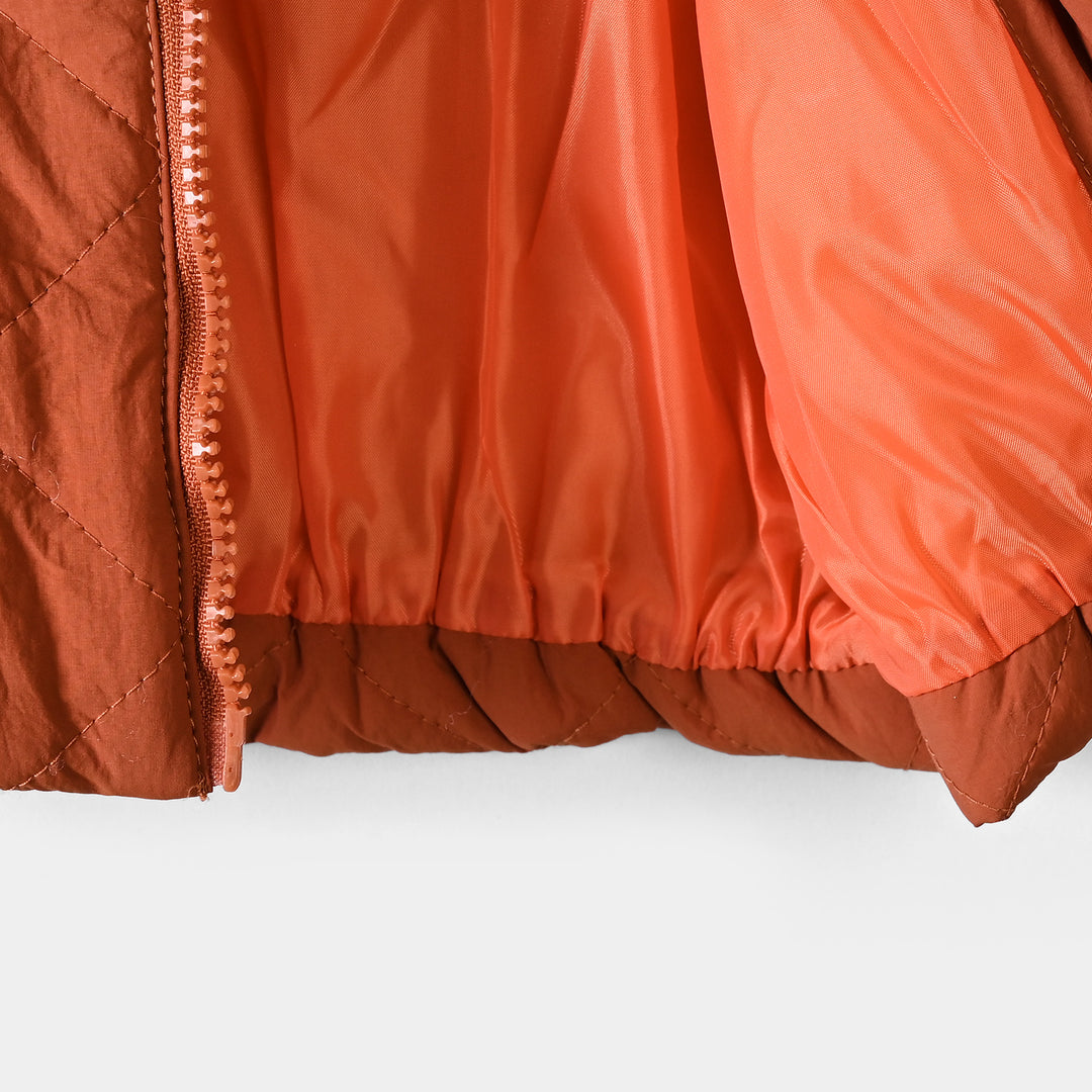 Infant Boys Polyester Puffer Jacket Let's Dig-Rust