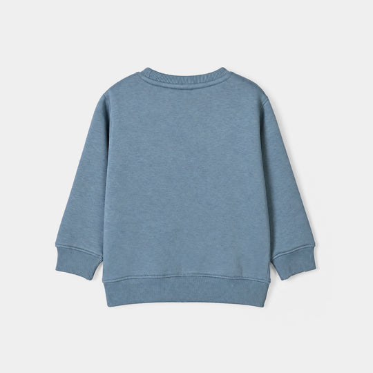 Boys Fleece Sweatshirt Stay Original- Light Blue