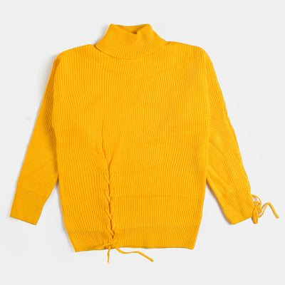 Teens Girls Sweater-Yellow