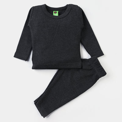 Infants Unisex Thermal Inner Wear-CHARCOAL