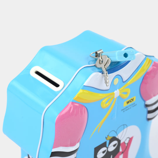 Metal Coin/Money Box with Lock For Kids
