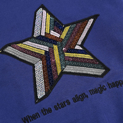 Girls Cotton Terry Sweatshirt Multi Star