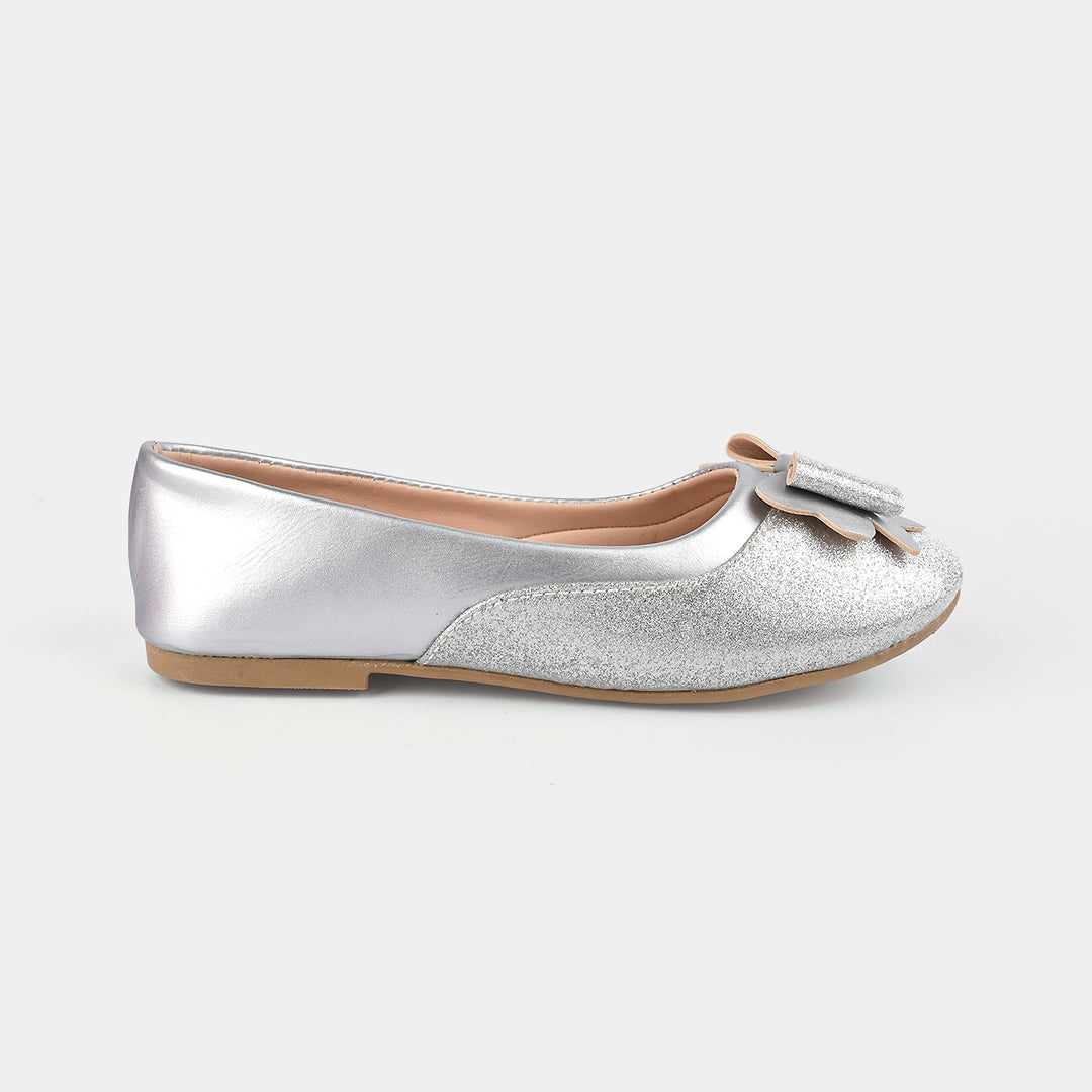 Girls Pumps 11-37-SILVER