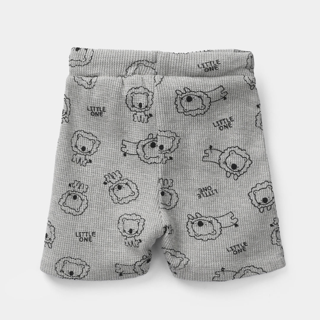 Infant Boys Thermal Shorts (Lion) - Grey