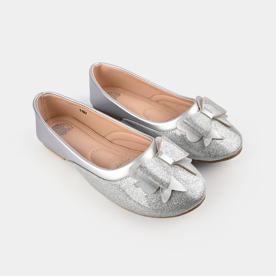 Girls Pumps 11-37-SILVER