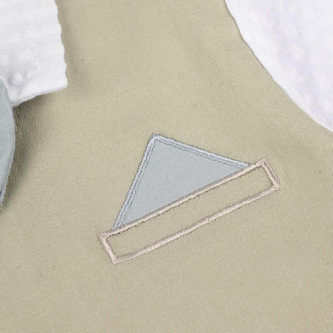 Infant Boys Jersey/Terry Romper  - Blue