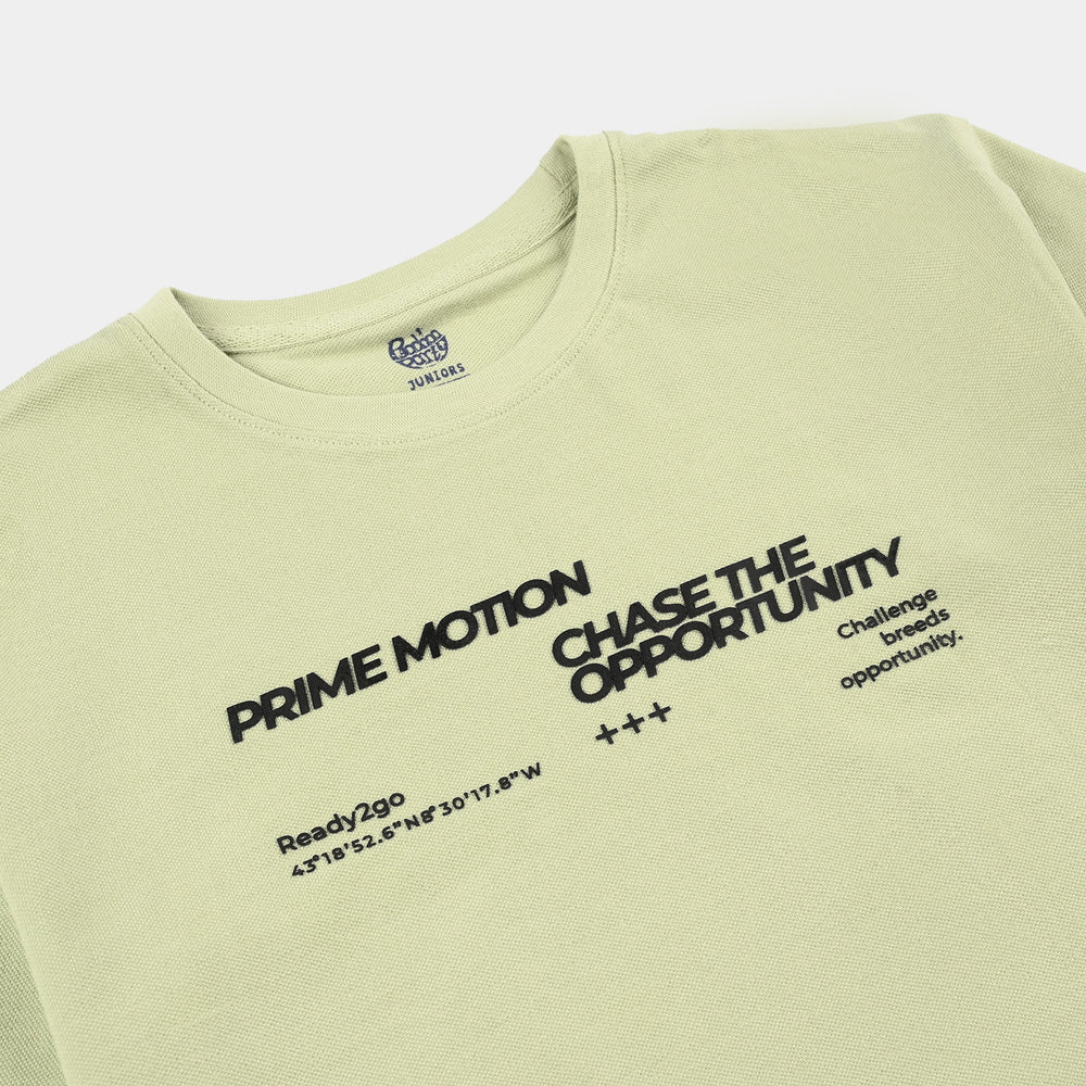 Boys Jumbo Pique T-Shirt (Prime Motion) - Green
