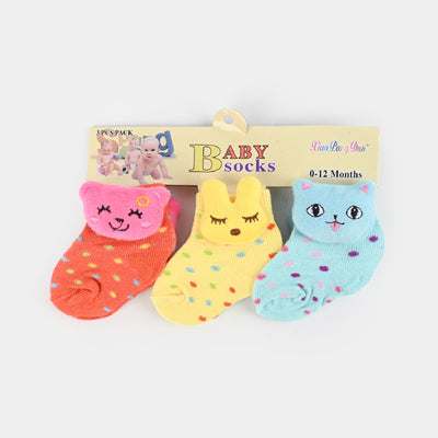 Character Baby Socks 3PCs Set | 0-12M