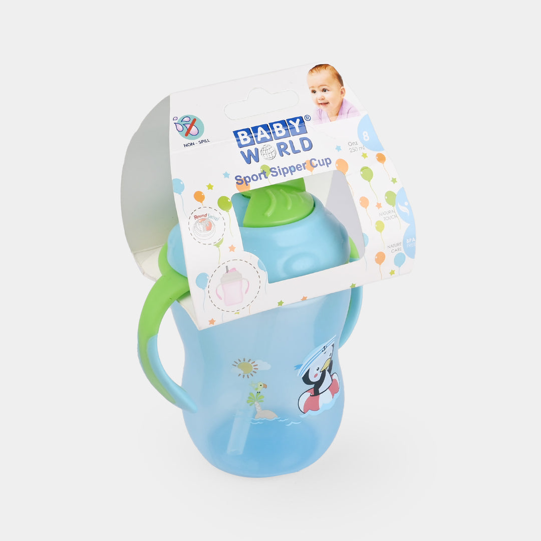 Infant Straw Lid Cup 9Oz 4040 Blue