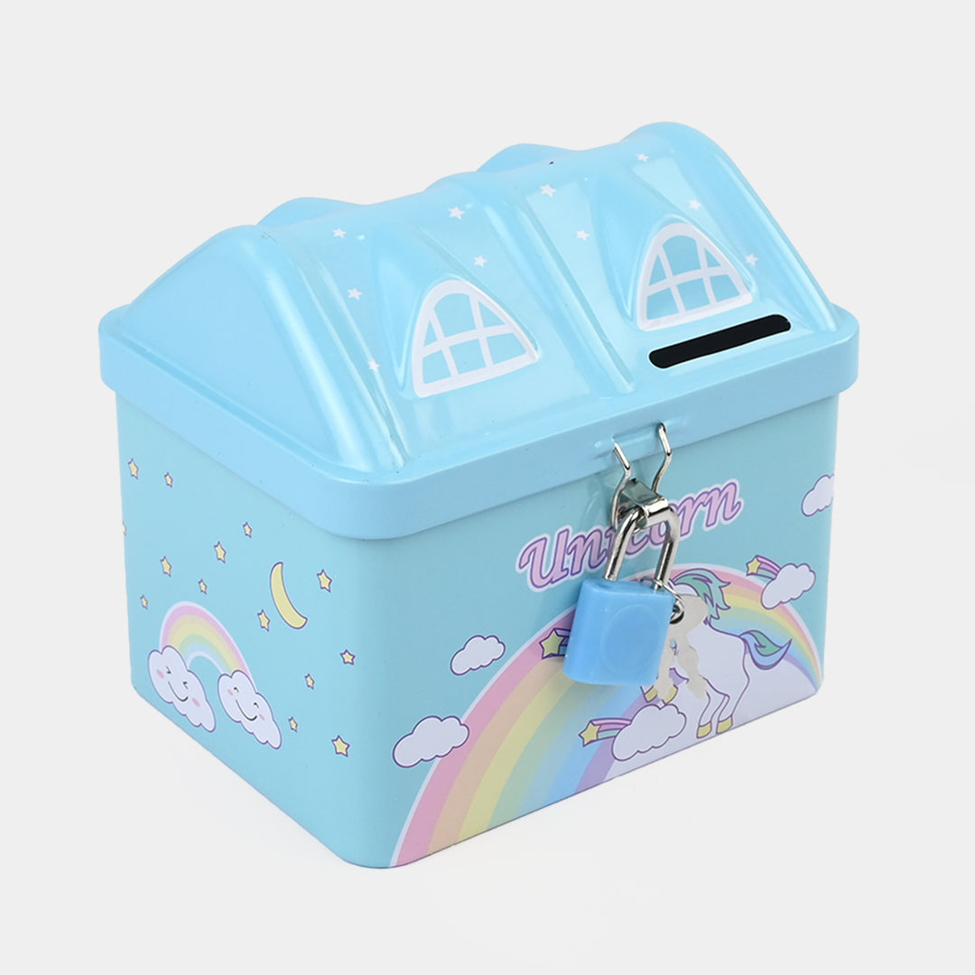 Metal Coin/Money Box with Lock For Kids