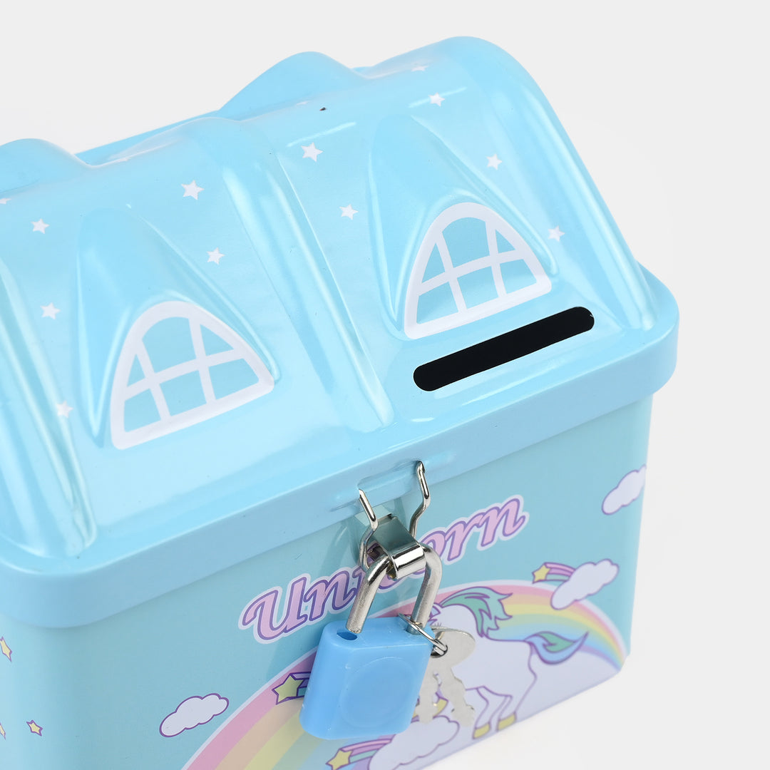 Metal Coin/Money Box with Lock For Kids