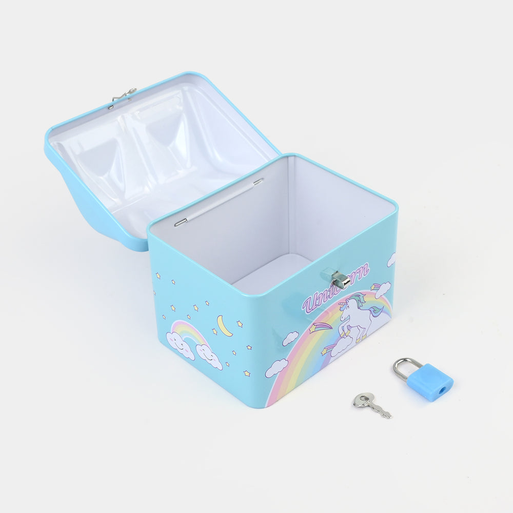 Metal Coin/Money Box with Lock For Kids