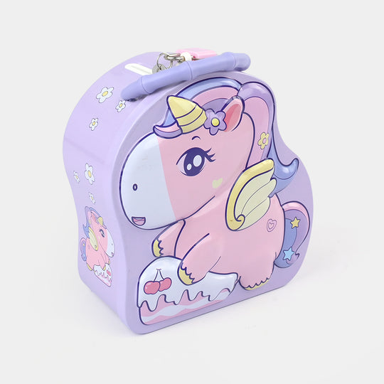 Metal Coin/Money Box with Lock For Kids