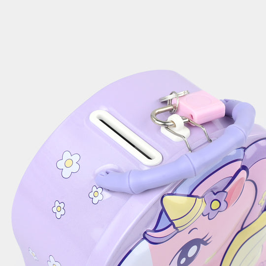 Metal Coin/Money Box with Lock For Kids