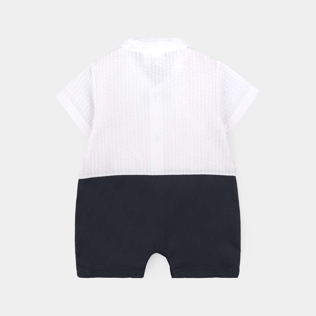 Infant Boys Jersey/Terry Romper 297-023 -BEIGE