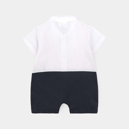 Infant Boys Jersey/Terry Romper 297-023 -BEIGE