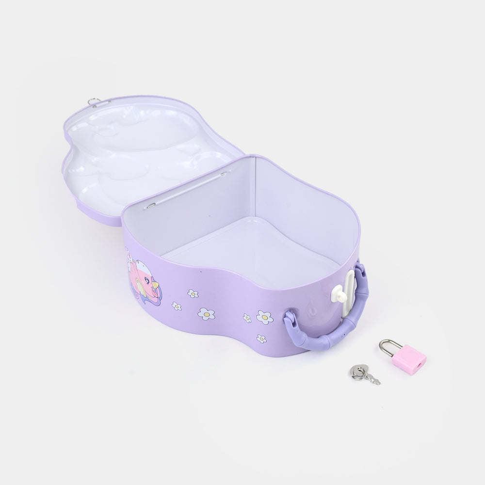 Metal Coin/Money Box with Lock For Kids
