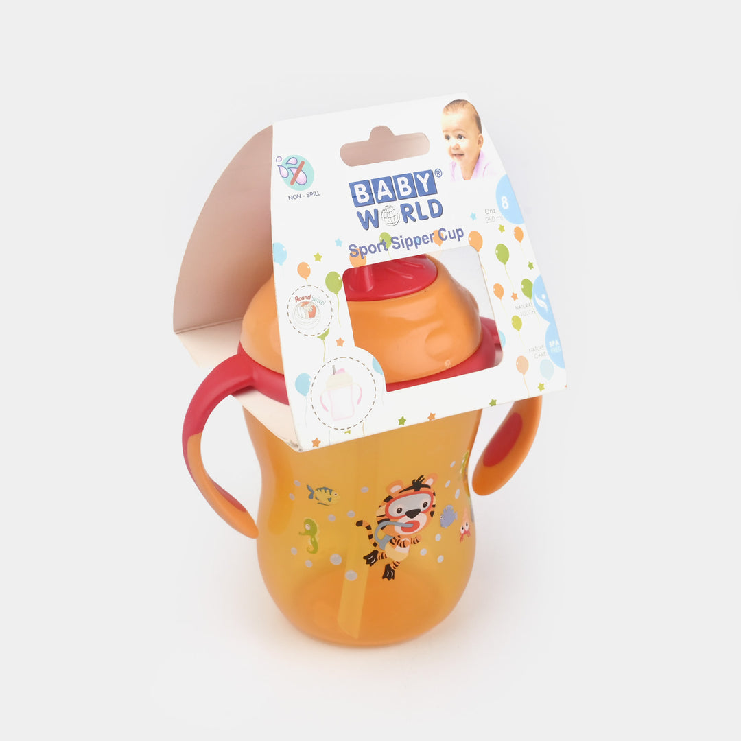 Infant Straw Lid Cup 11Oz 4040 Orange