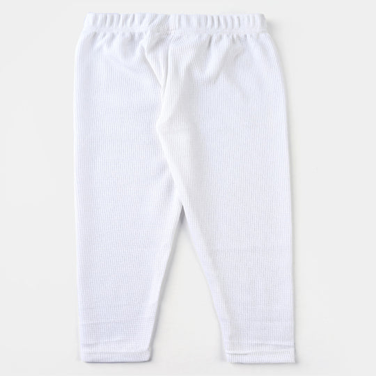 Infant Unisex Thermal Inner Wear -White