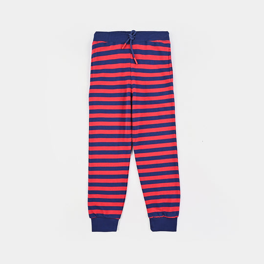 Boys Cotton Terry 2 Piece Suit Transformer-Navy Red