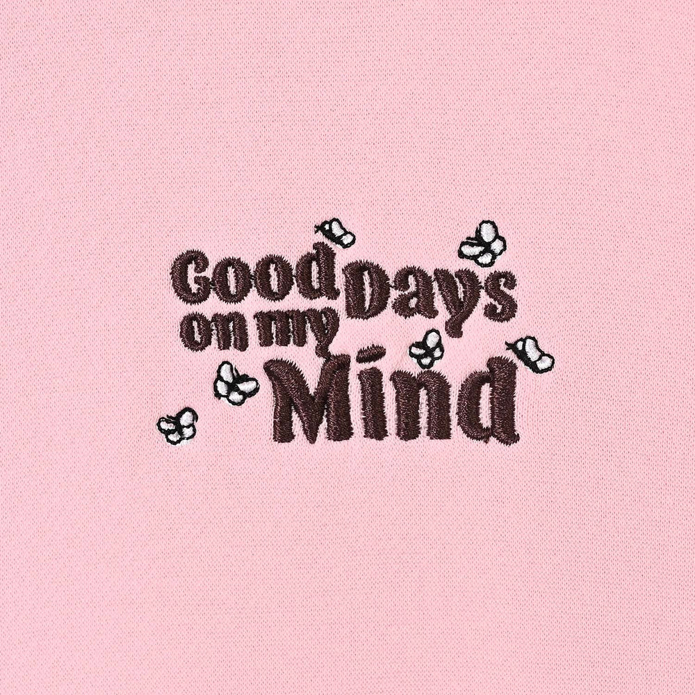 Girls Fleece Sweatshirt Good Days- Pink