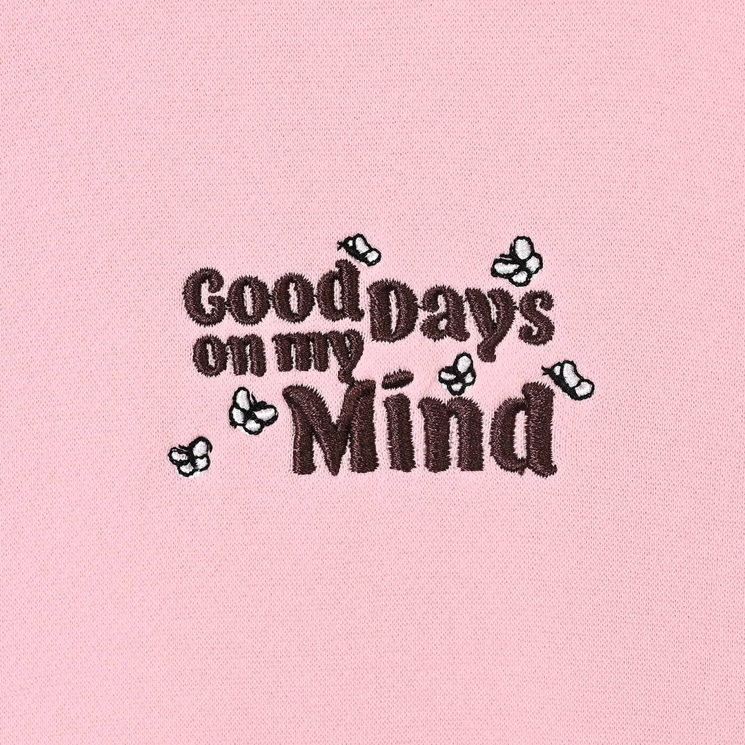 Girls Fleece Sweatshirt Good Days- Pink